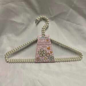Hanger World Beaded Pearl Effect Clothes Hanger set of 2 - 40cm NEW WITH TAGS